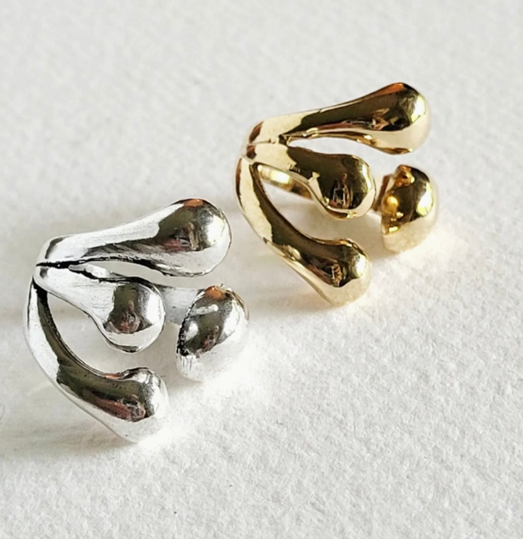 Gold Pebble Ring